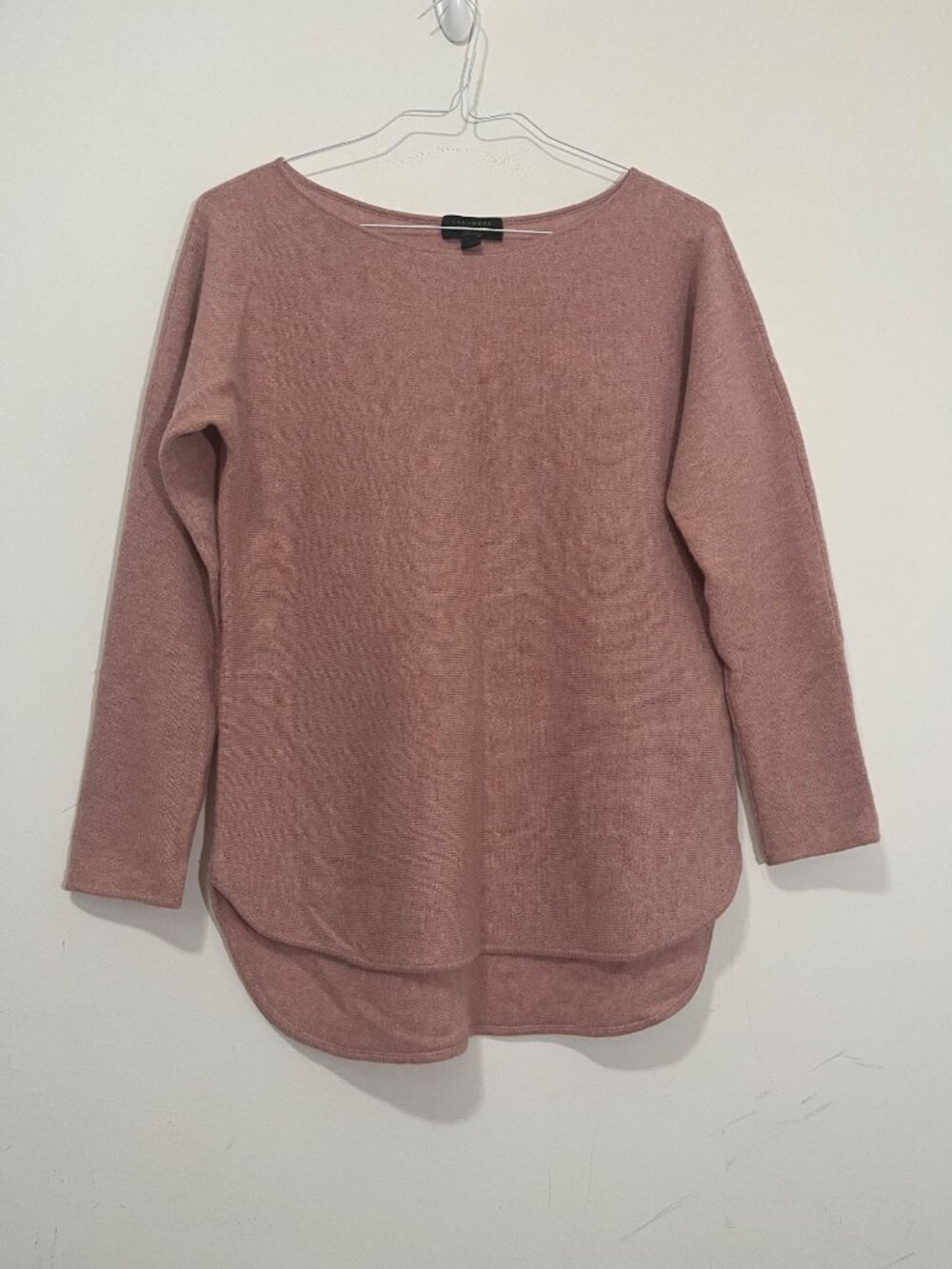 Charter Club Luxury 100% Cashmere Sweater Dusty Rose Boat Neck Sz S Quiet Luxury